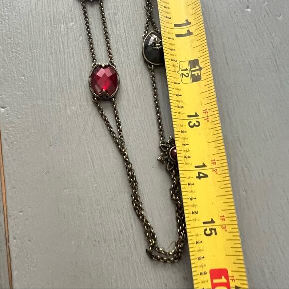 Antique Gold Tone Double Strand Necklace - Picture 6 of 13